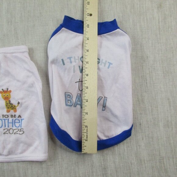 Lot of 3 Dog Shirts Large Multi Cute Graphic Pet Clothes Vegas Big Brother Baby - Picture 12 of 16